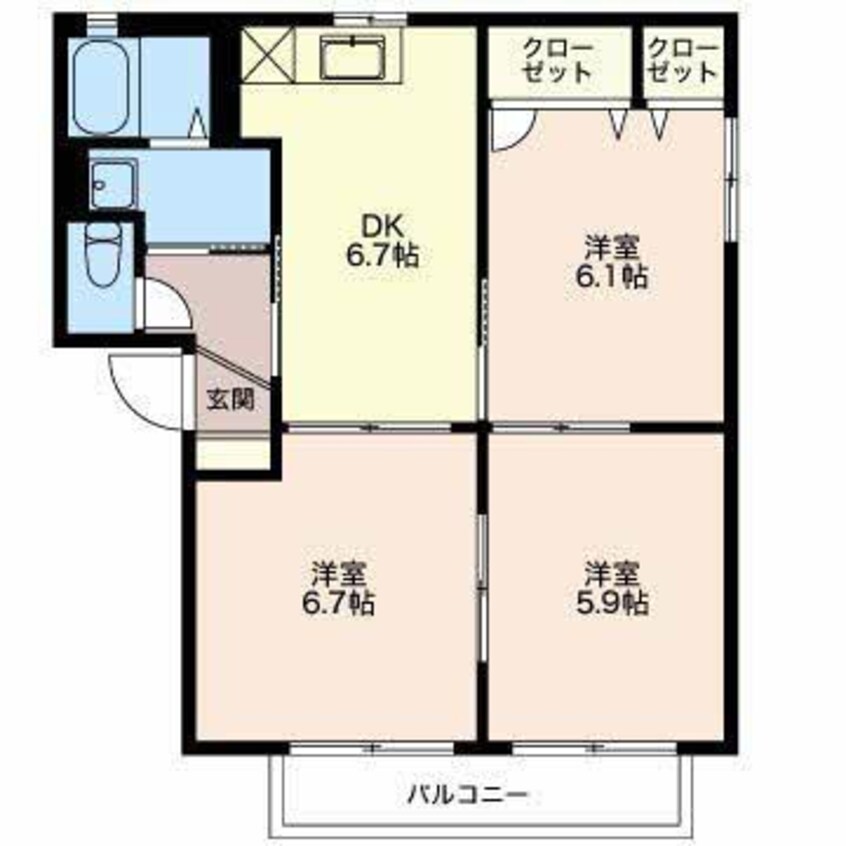 間取図 コーポ椿