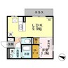 グランジェロ 1LDKの間取り