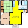 メゾンフルール 2LDKの間取り
