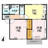 プレミール 2DKの間取り