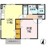 プレミール 1LDKの間取り