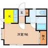 パレスアクアマリン大形 1Kの間取り