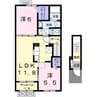 フォルトゥーナ 2LDKの間取り