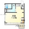 新潟目黒ハイツ 1Rの間取り