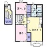 ビレッジ上木戸A 2LDKの間取り