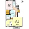 フジレスト 1LDKの間取り