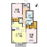 フジレスト 2LDKの間取り