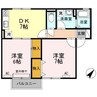 コンフォート２１ 2DKの間取り