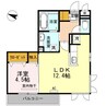 フレッサＡ 1LDKの間取り