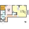 アメニティタウンII 1LDKの間取り