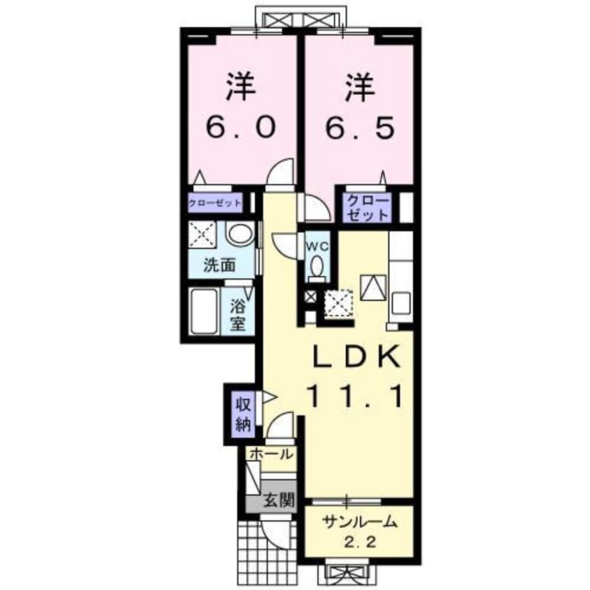 間取図 アメニティー河渡