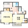 コーポ弥生 2DKの間取り
