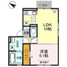 ボヌールB 1LDKの間取り