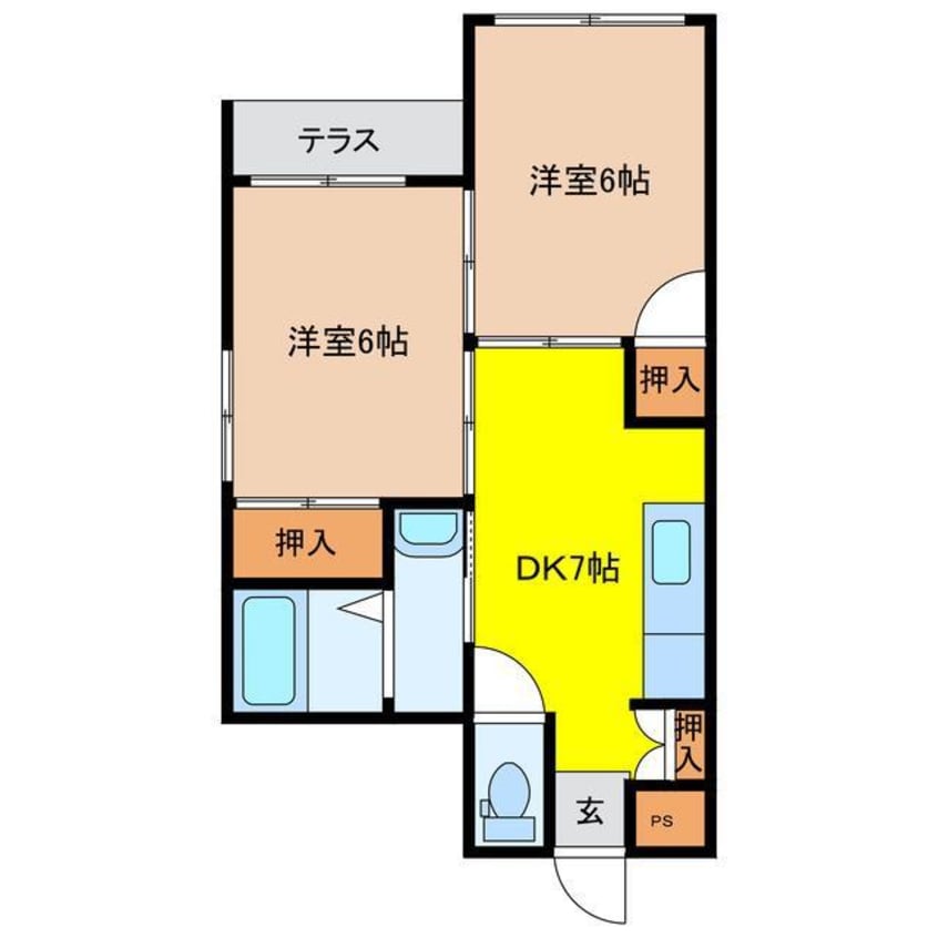 間取図 スカイコート若林