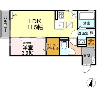 間取図 D-premier牡丹山