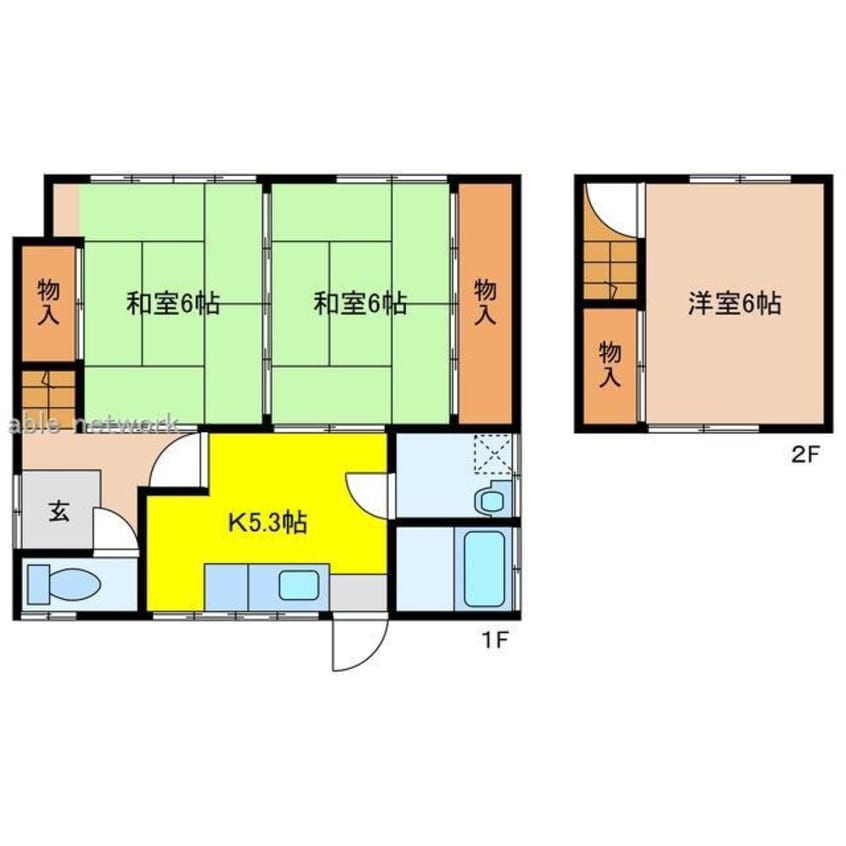 間取図 山木戸6丁目貸家