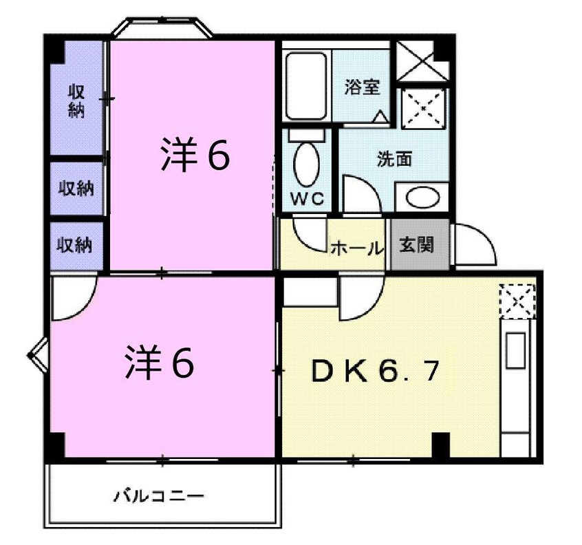 間取図 プラドール若葉II