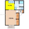 ニューヘブンもえぎ野A 1Kの間取り