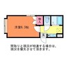 ロード上大川前 1Kの間取り