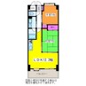ダイアパレスシアース万代南棟(505) 2LDKの間取り