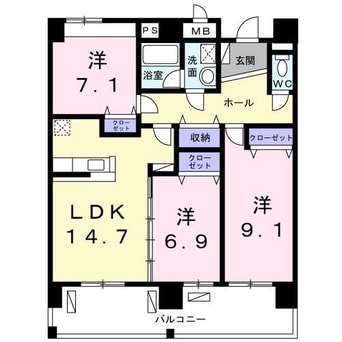 間取図 サンリット上近江