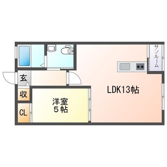 間取図 トリニティ南笹口