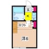 アビタス関屋 1Kの間取り