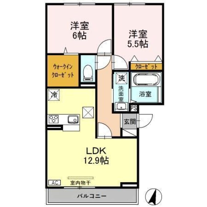 間取図 ロイヤルガーデンコート新和A