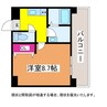 CUES東万代 1Kの間取り