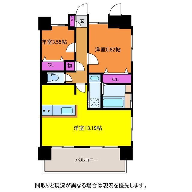 間取り図 モーント米山弐番館