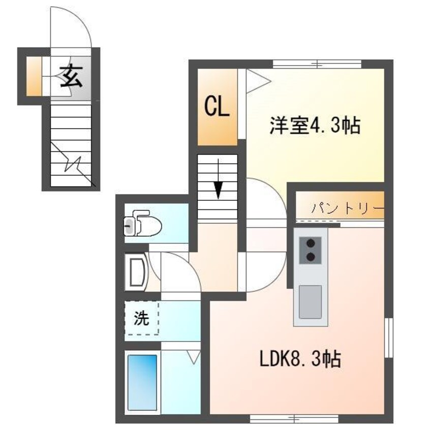 間取図 ガーデンシティ万代