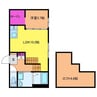 75apartment神道寺南 1LDKの間取り