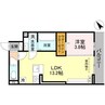 D-ROOM川端町 1LDKの間取り