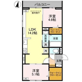 間取図 D-ROOM鐙