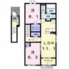 コリーネ 2LDKの間取り