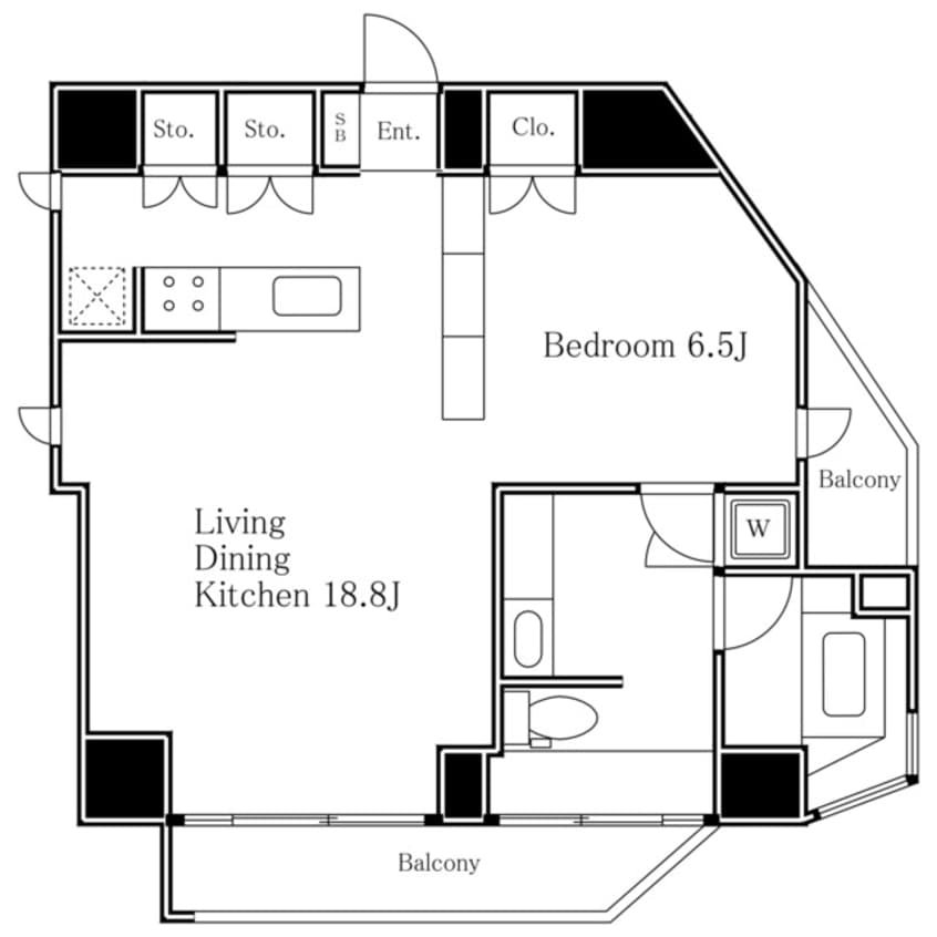 間取図 コートモデリア広尾