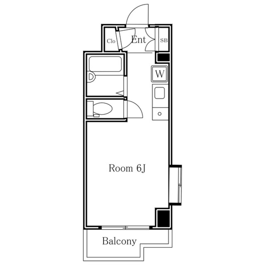 間取図 フラット１６
