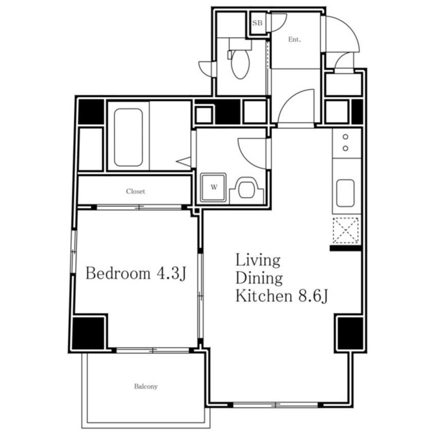 間取図 ソシア恵比寿
