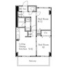 ベラカーサ広尾 2LDKの間取り