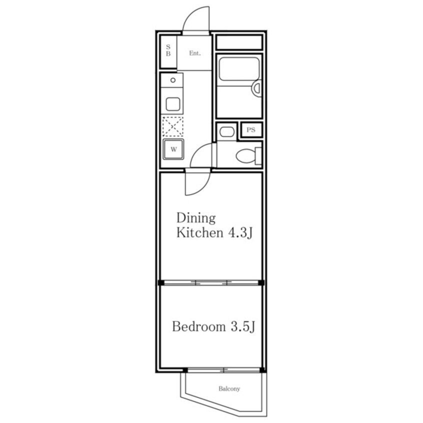間取図 カルチェブラン恵比寿