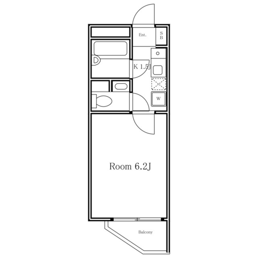 間取図 カルチェブラン恵比寿