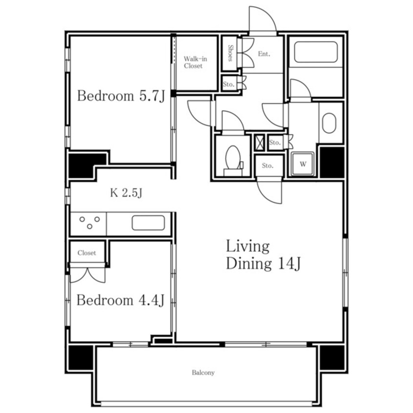 間取図 Keyaki Terrace恵比寿南