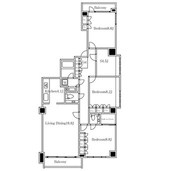 間取図 モンエール広尾