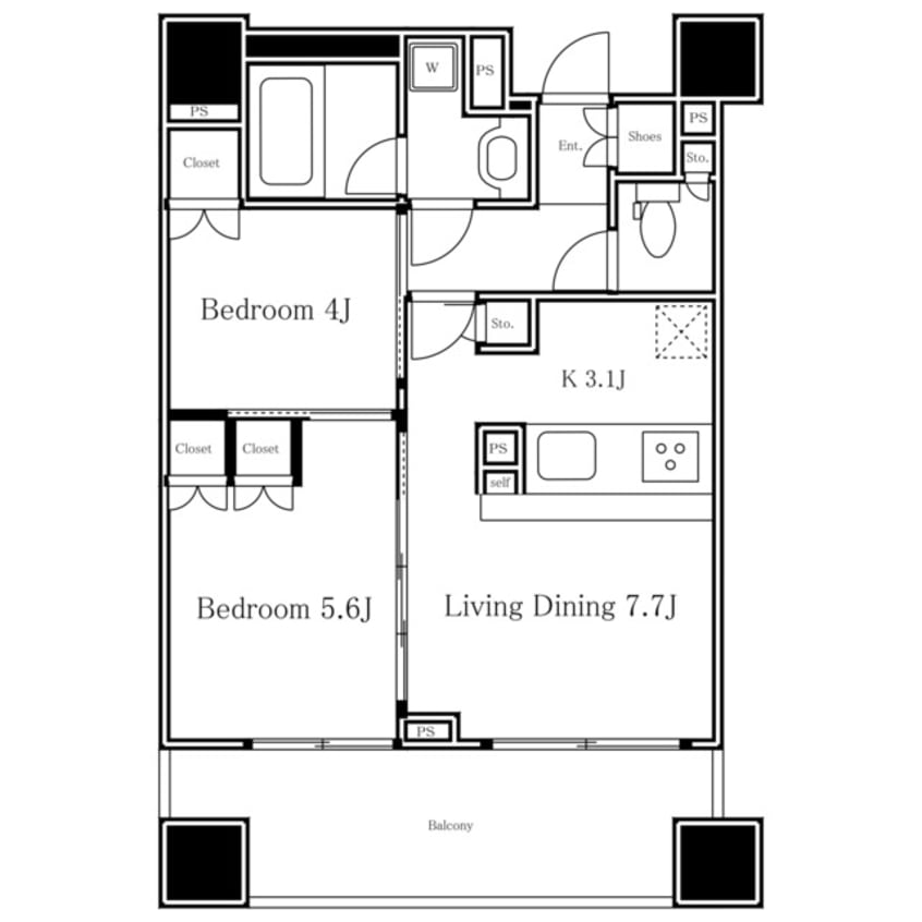 間取図 クオリアYz恵比寿(609)