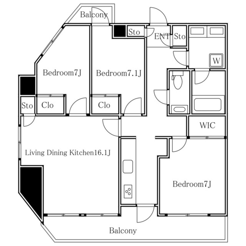 間取図 Brentwood恵比寿