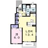 アプローズＡ 1LDKの間取り