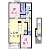 ビオーラ喜沢Ⅳ 2LDKの間取り