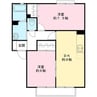 ハイツ花梨 2LDKの間取り