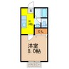 モンテローザA棟 1Kの間取り