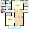 ドミールピア 2DKの間取り
